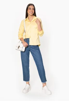Blusa camisera para dama manga larga