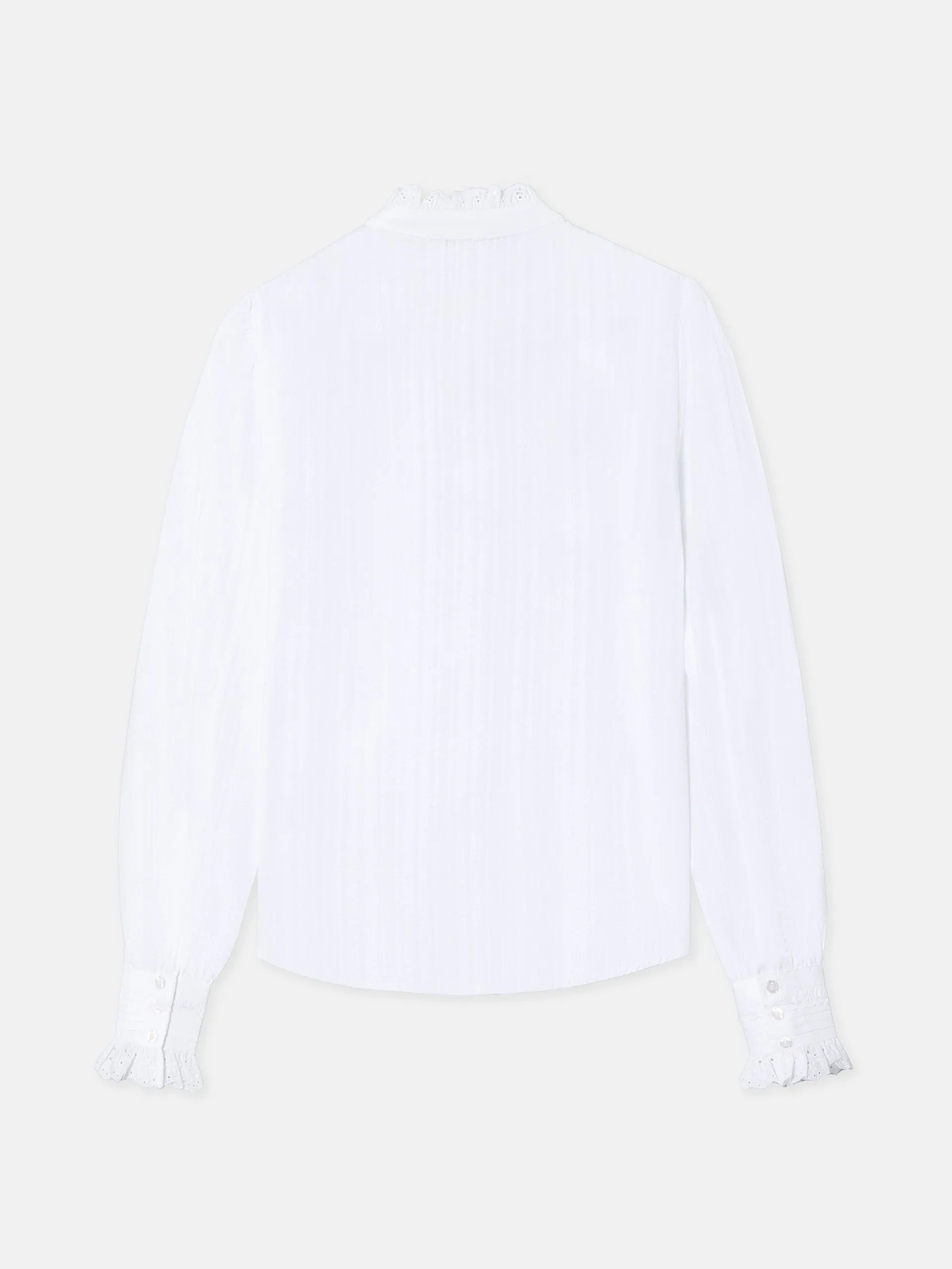 Camisa detalles encaje blanca
