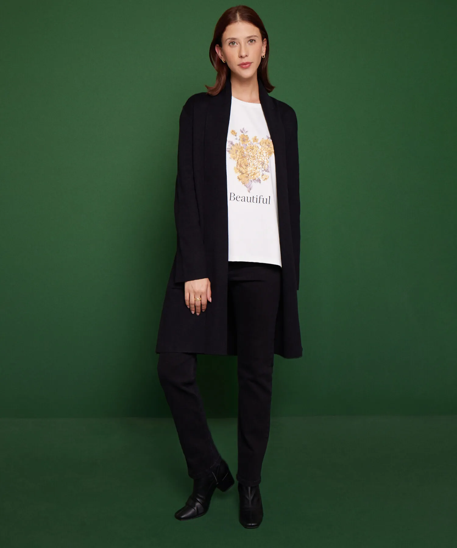 Camiseta con Estampado Floral-