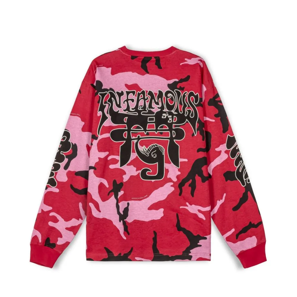 CAMISETA MANGA LARGA GRIMEY ALL OVER PRINT TUSKER TEMPLE - RED | FW23