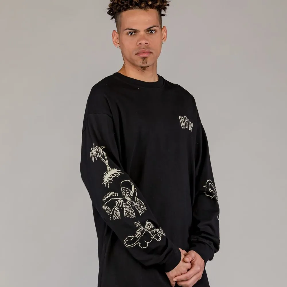 CAMISETA MANGA LARGA GRIMEY THE TOUGHEST - BLACK | Spring 23