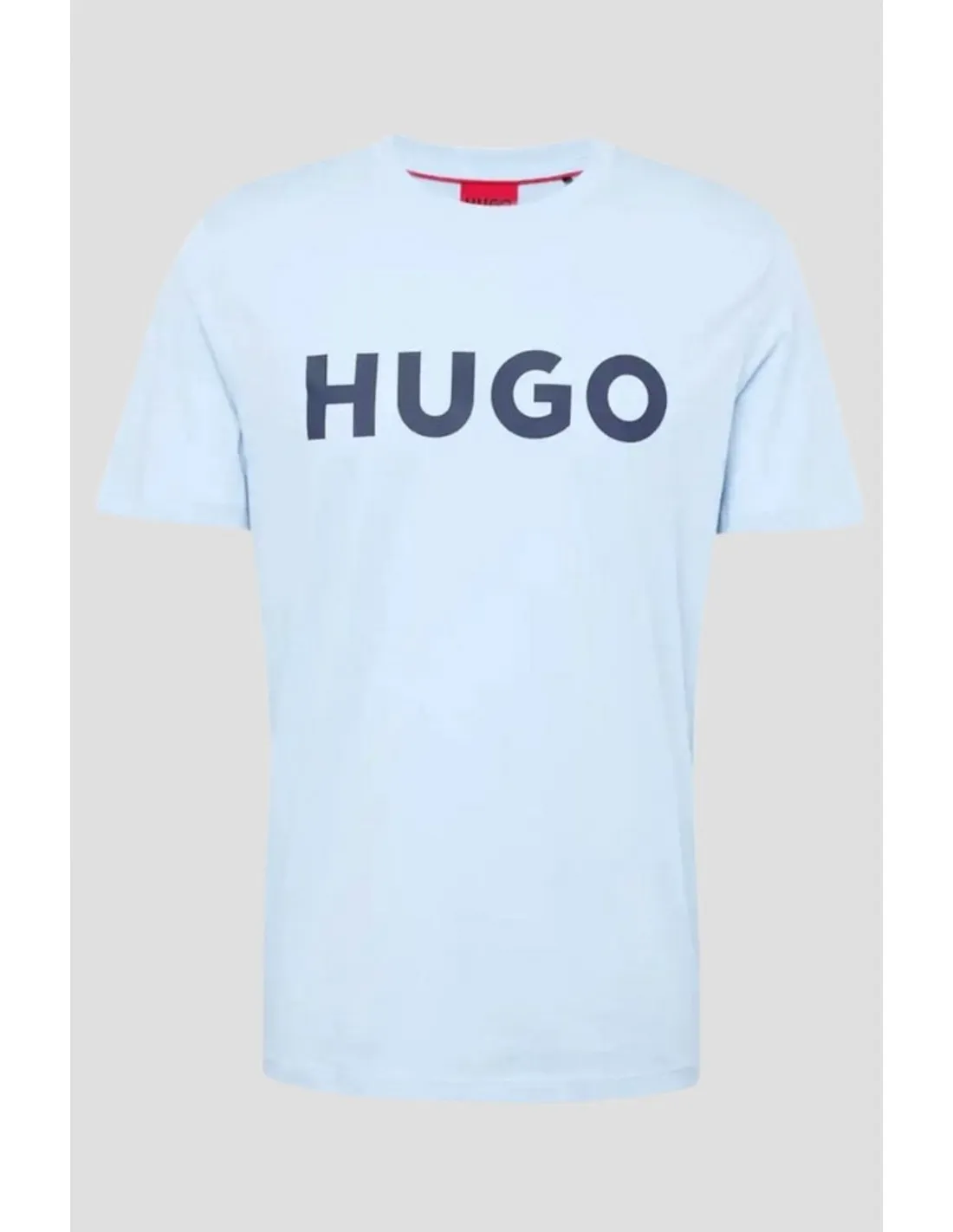 Camiseta regular fit en punto de algodón con logo en contraste de Hugo