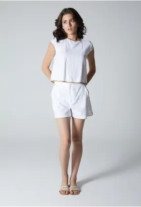 Conjunto blusa manga corta con short par