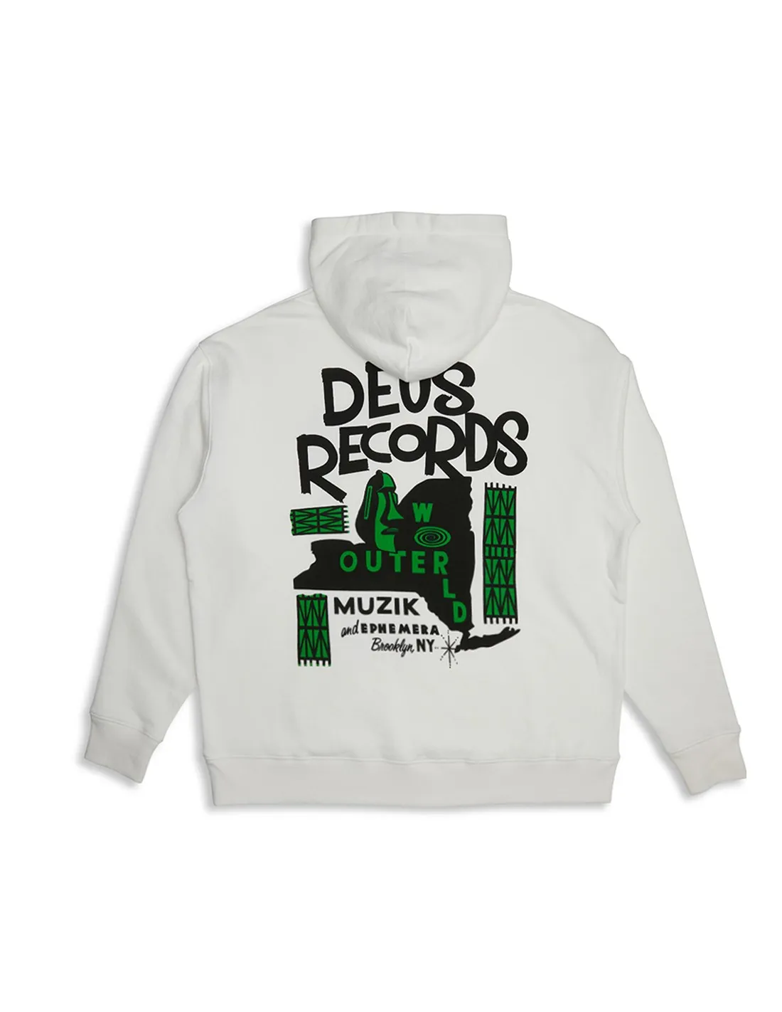 DEUS OUTWORL HOODIE VINTAGE WHITE