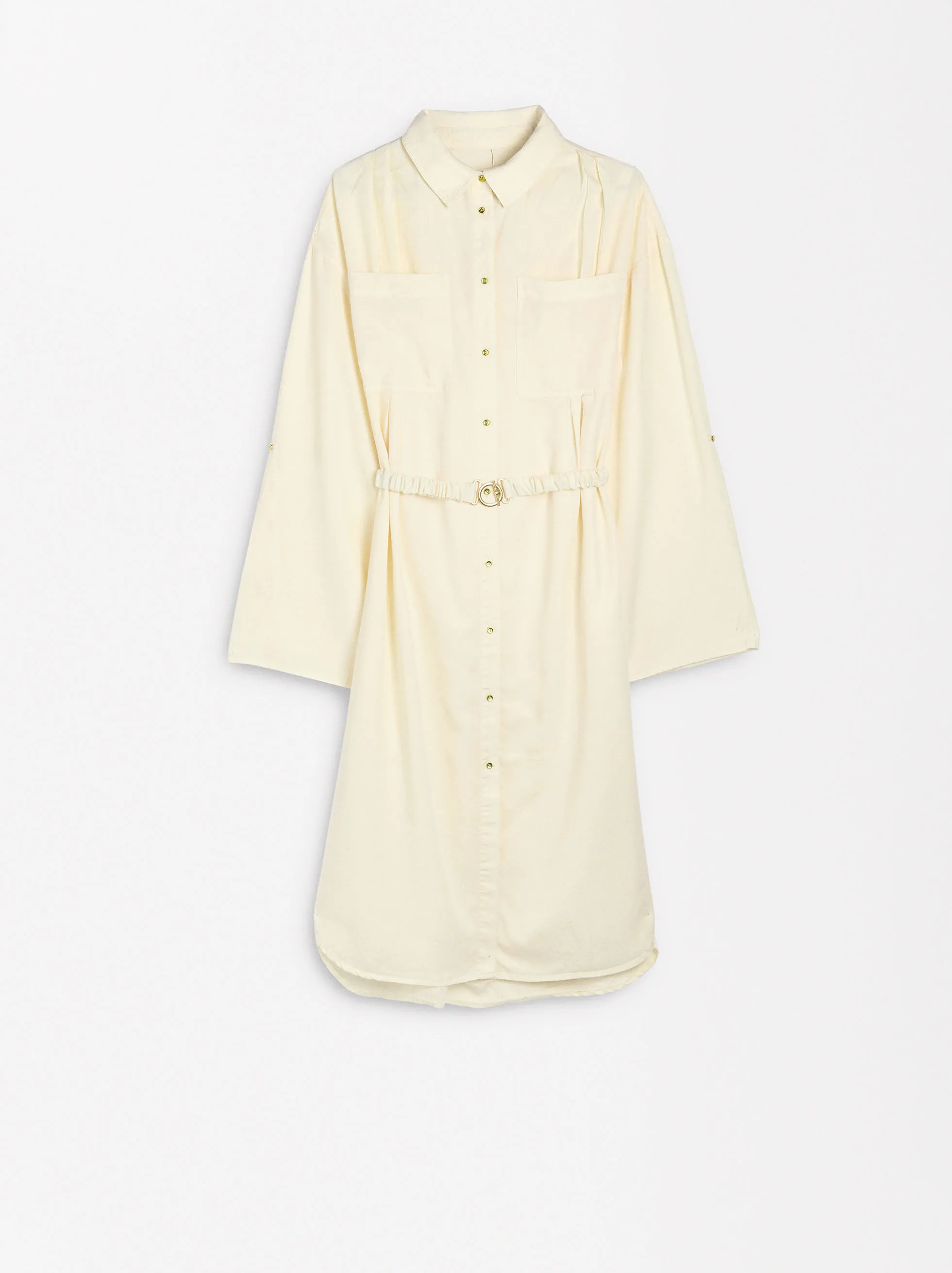 Exclusivo Online - Vestido Camisero De Manga Larga