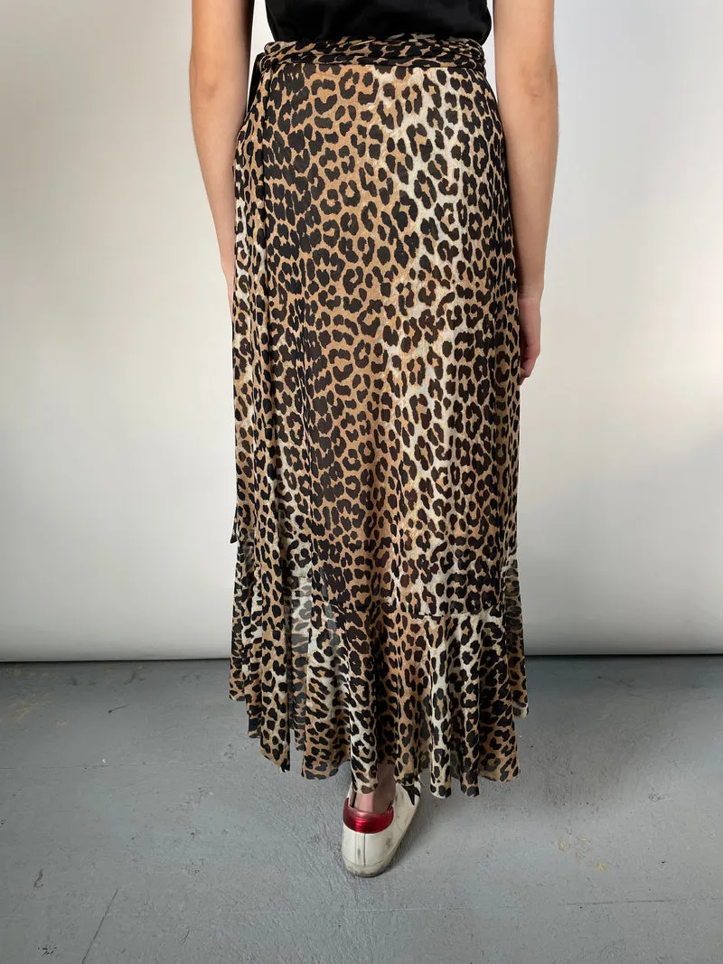 GANNI Falda Maxi Animal Print