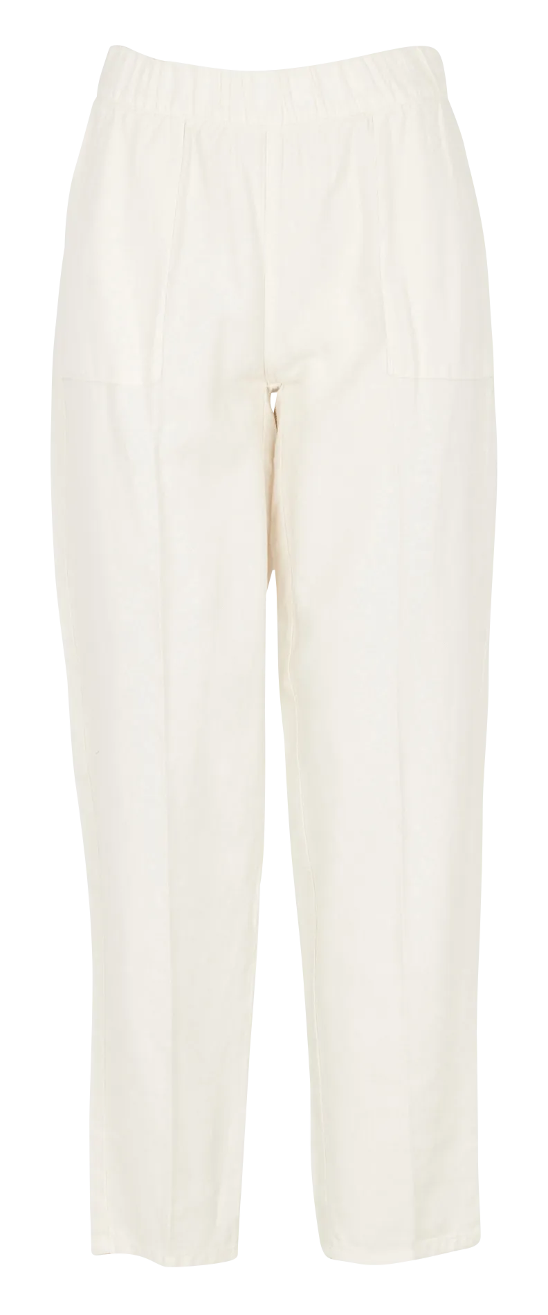 LAB DIP MILPA - Pantalón tapered de mezcla de lino en blanco