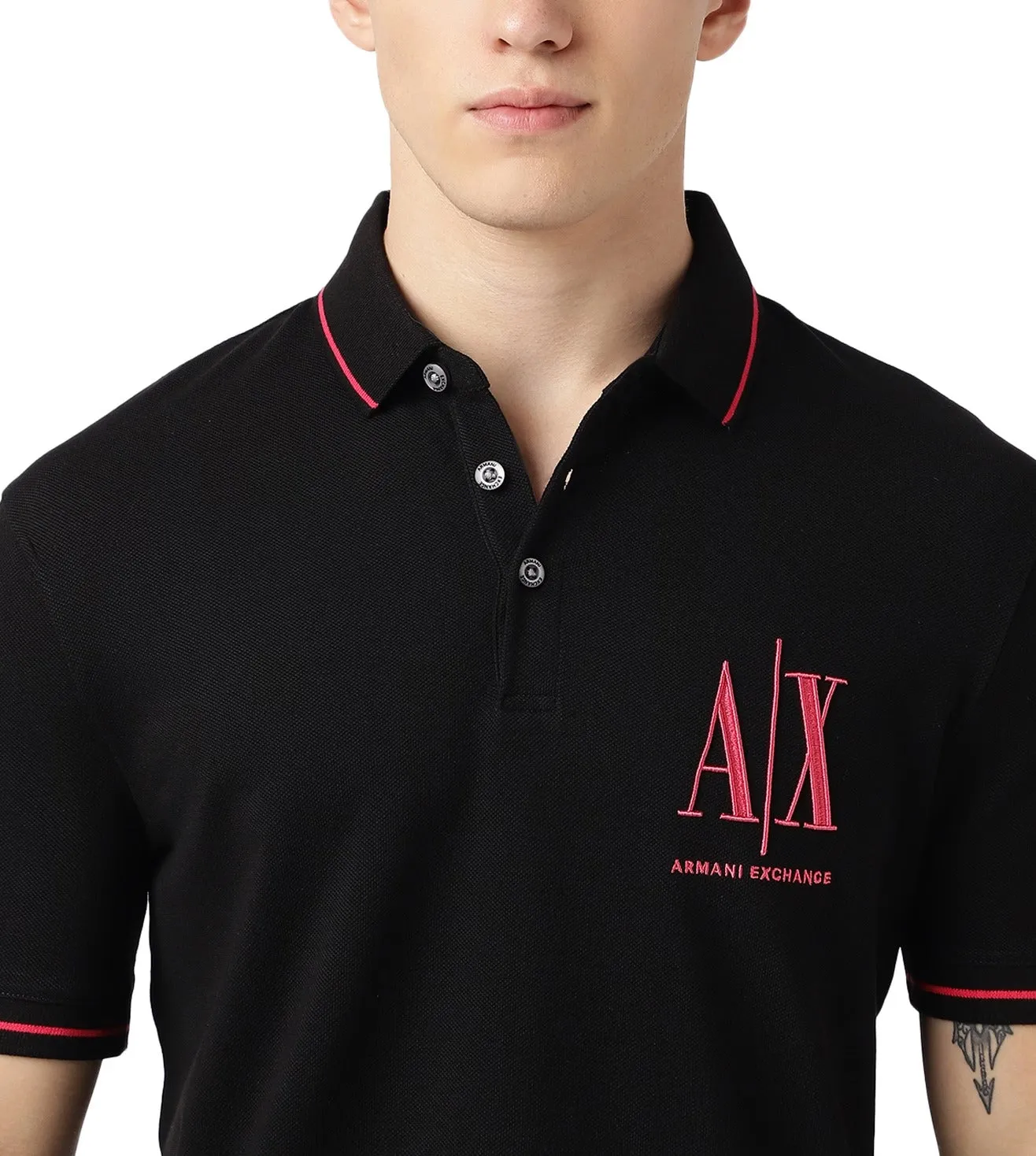 Polo Men Black Armani Exchange
