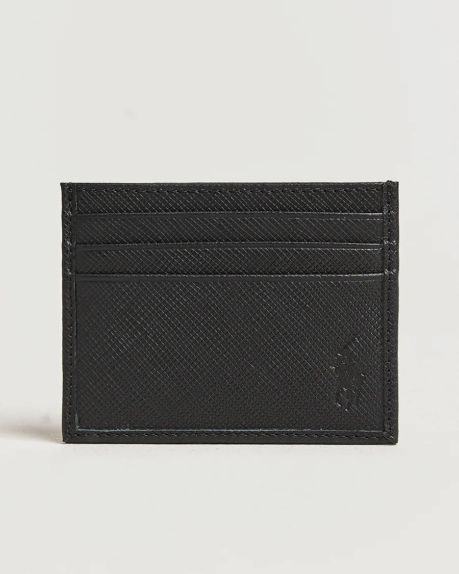 Polo Ralph Lauren Saffiano Leather Credit Card Case Black