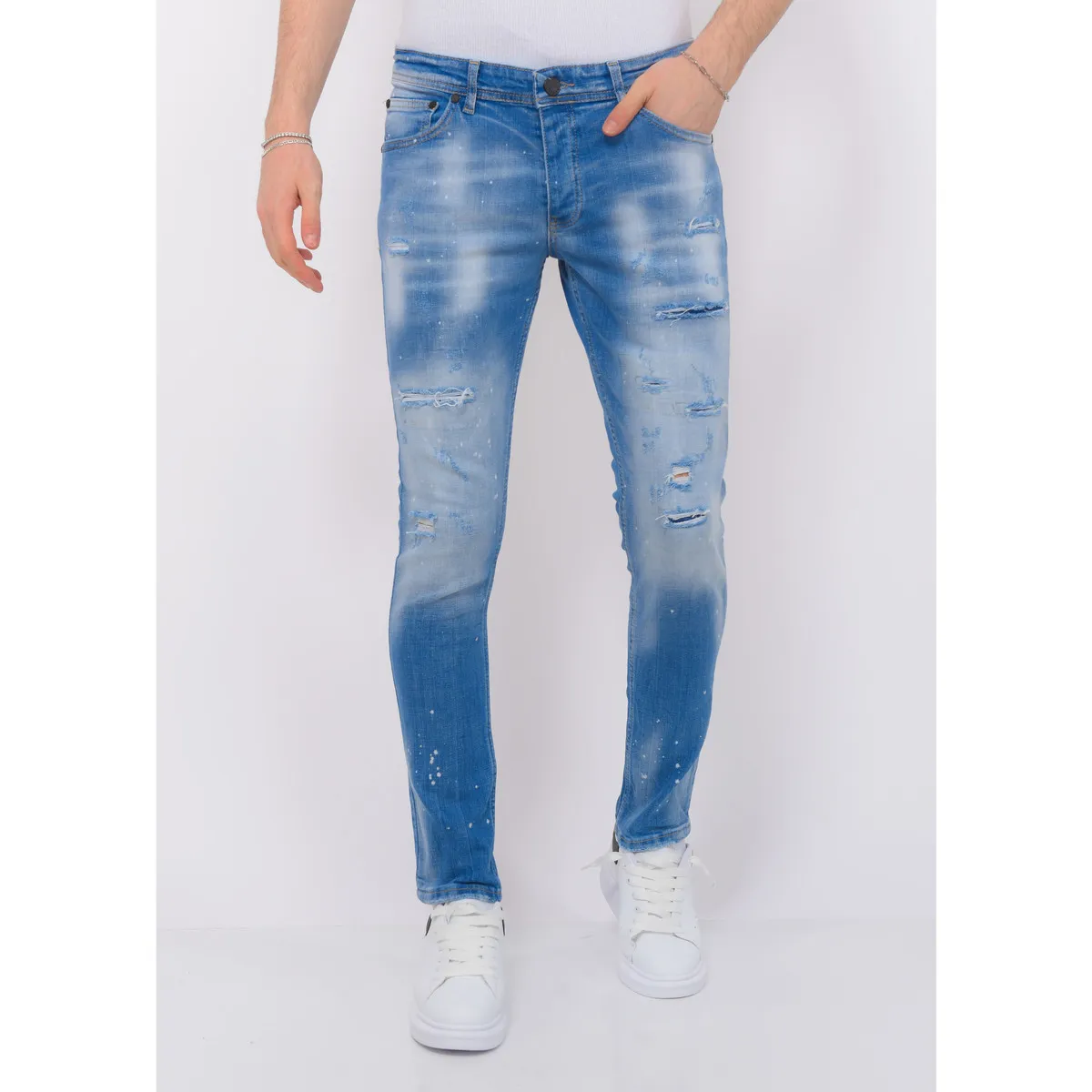 Ripped Skater Vaqueros Hombre Slim