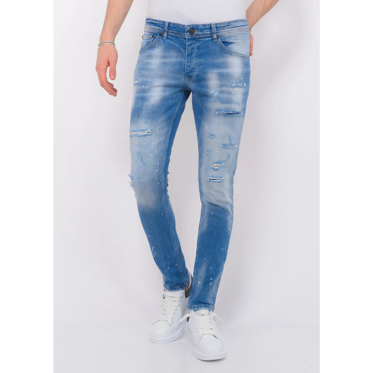 Ripped Skater Vaqueros Hombre Slim