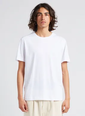 SAISON 1865 BAFF - Camiseta de algodón orgánico con cuello redondo en blanco