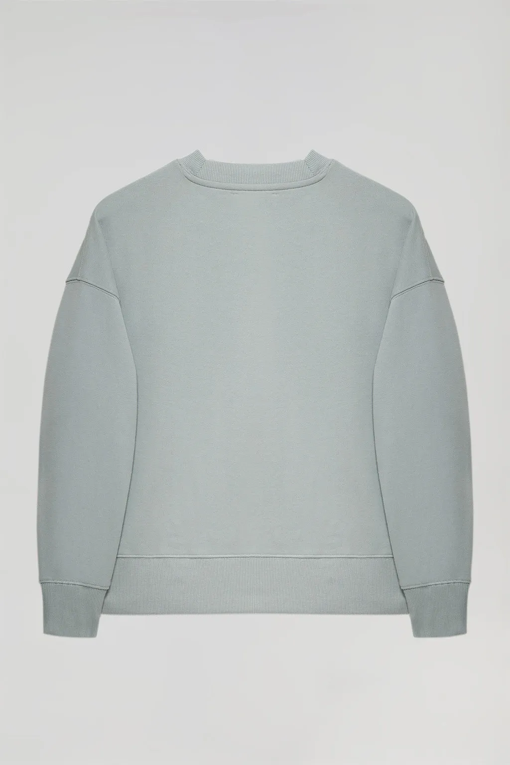 Sudadera básica de cuello redondo color grisáceo Minimal Polo Club
