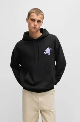 Sudadera con capucha de felpa de algodón con gráficos de comida callejera