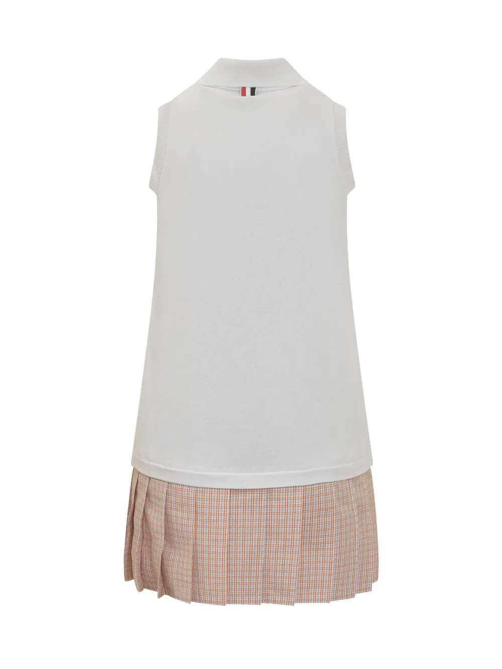 THOM BROWNE Pleated Polo Dress with RWB