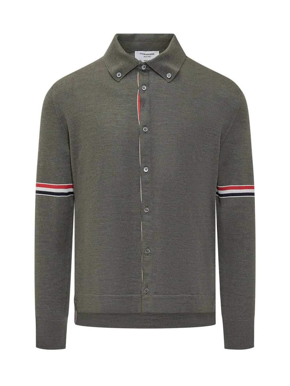 THOM BROWNE Virgin Wool Striped Polo