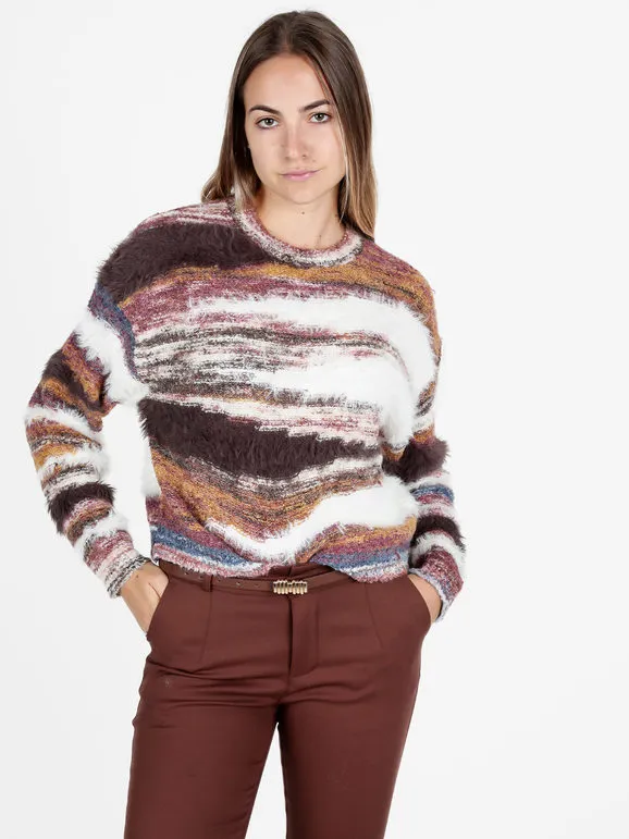 Vanita Jersey mujer oversize de pelo multicolor