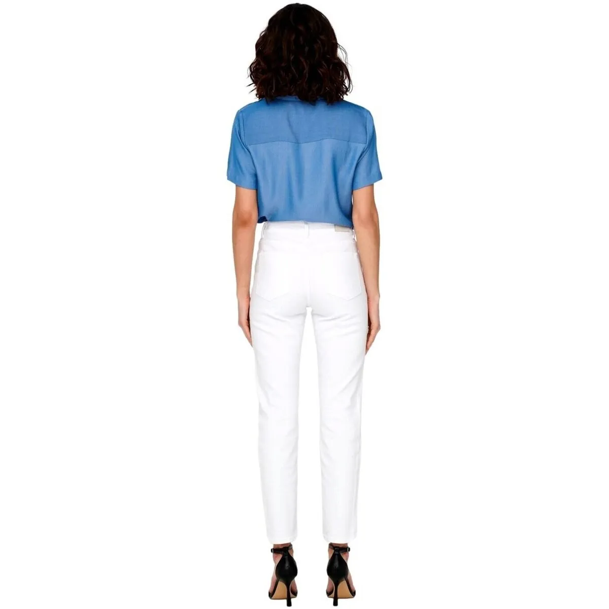 VAQUEROS BLANCOS RECTOS MUJER  15292435