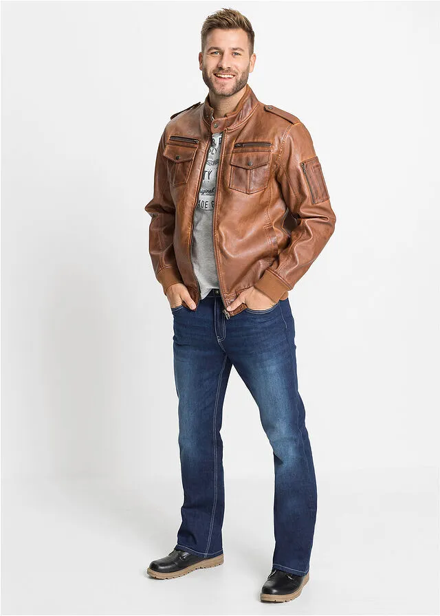 Vaqueros elásticos de corte regular y bootcut Denim