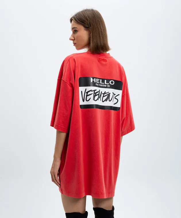Vetements Red t-shirt with logo