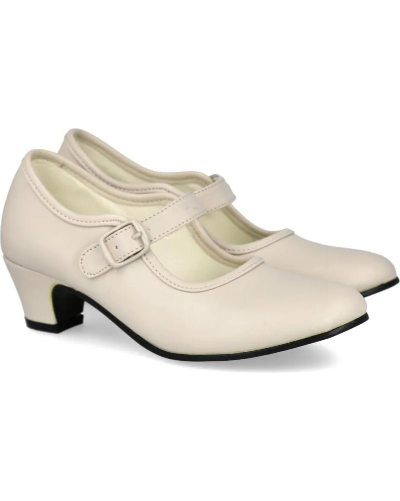Zapatos BUBBLE BOBBLE  de Niña 910-3 ZAPATOS FLAMENCA NINA  CRUDO